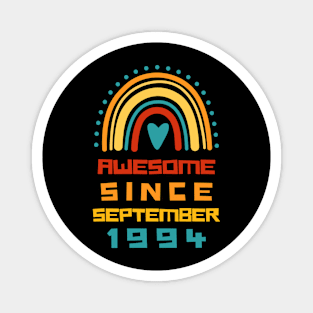 Rainbow Awesome Since September 1998 27th Birthday Magnet